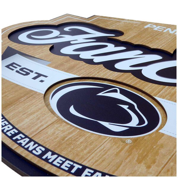 close up of 3D Penn State FanCave sign